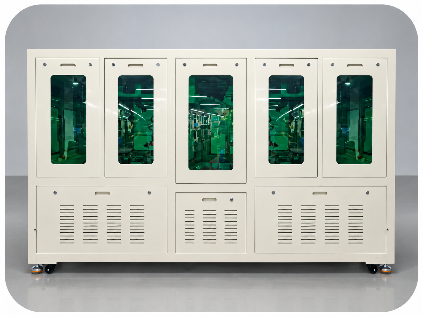 Complete production-line machine presentation image